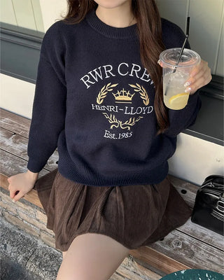 Lettering Round Knit