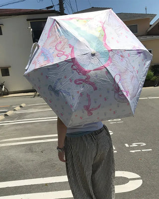 Lightweight parasol with cat print