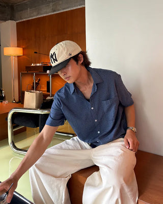 Back flap pocket curved pants
