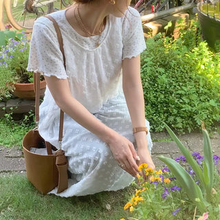 Flower short-sleeved T-shirt