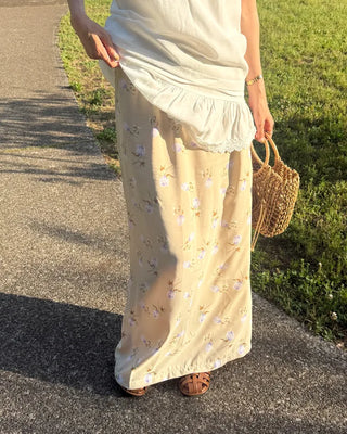 Flower long skirt