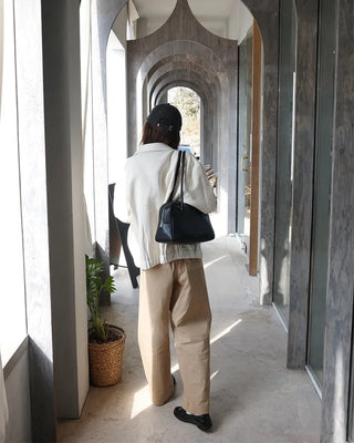 Side panel cotton pants