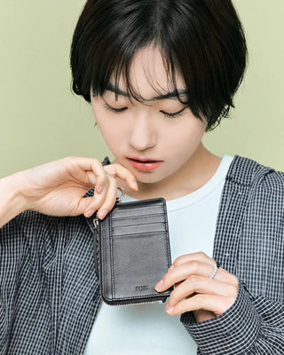 [2nd Re-release] (ORIGINAL) Strap Leather Card Wallet (black)