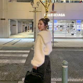 Fur zip jacket