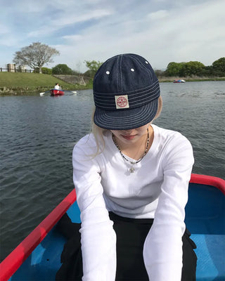 Denim Stitch Camp Cap