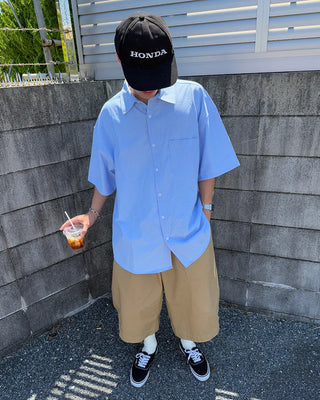 Pintuck Cotton Bermuda Shorts
