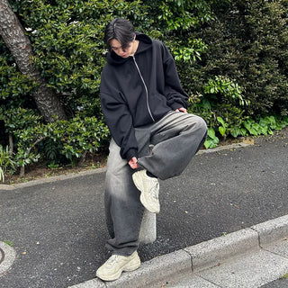 Balloon Washed Denim Pants