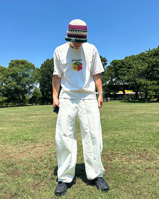 Rainbow Knit Bucket Hat
