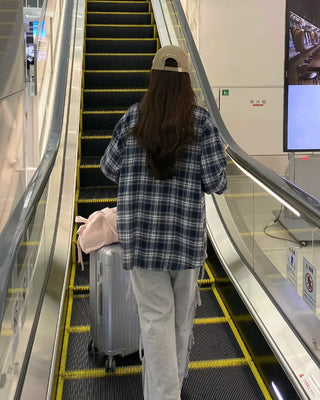 Loose-fit check shirt