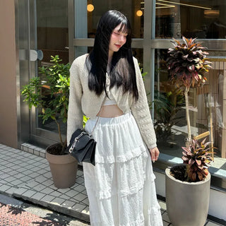 Ribbon Cropped Cardigan