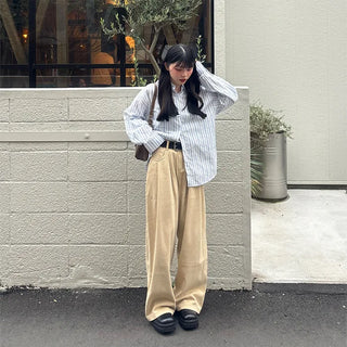 Oversized striped shirt