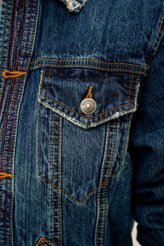 [Moromoro2] Washed Denim Fringe  Collection