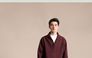 [CULTUM] Heavyweight Half-Zip Polo Collar Sweatshirt