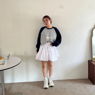 Colored Sleeveless Lettering Sweatshirt