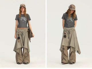 [Monterest] Unicorn Print Slim Fit Cropped Tee