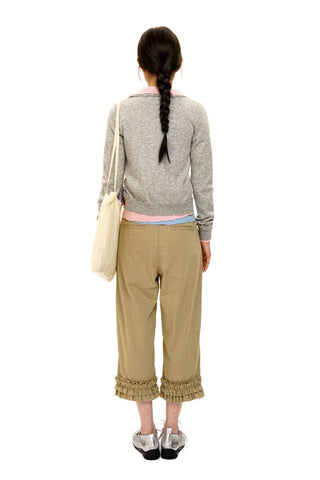 [Moromoro2] Contrast Collar Layered Knit  Cardigan