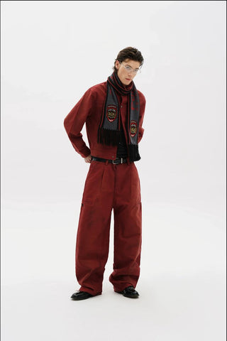 [MASONPRINCE] Washed Cotton Work Jacket & Pants Set