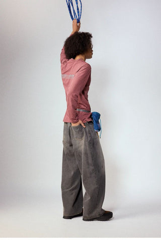 [Monterest] Washed Wide Leg Denim Pants