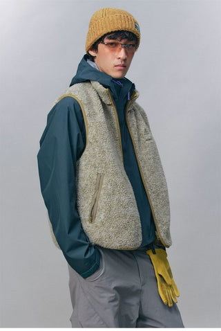 [Monterest] Reversible Fleece Stand Collar Vest