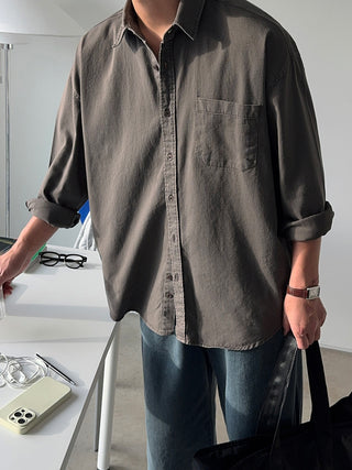 Haze Aging Fade Washed Shirt