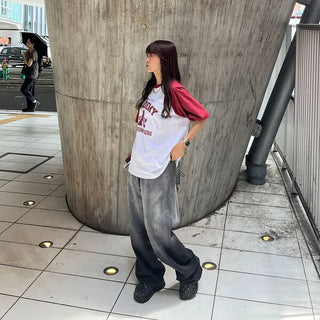 (Unisex) Raglan Sleeve Printed T-Shirt