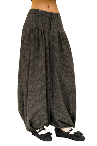 [Moromoro2] Wool Pleated Tapered Wide Pants