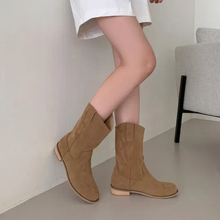 Suede mid-calf boots (2 colors)