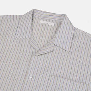 Striped short-sleeved shirt