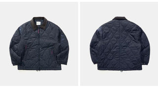 [Monterest] Quilted Coach Jacket with Corduroy Collar