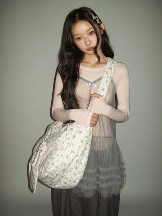 [Moromoro2] Layered Mesh Lace Camisole  Dress