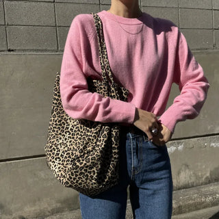 leopard big shoulder bag