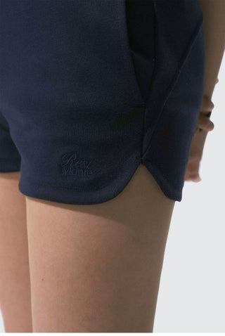[Monterest] Drawstring Logo Embroidered Sweat Shorts