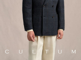 [CULTUM] 1930s Wool Herringbone Double Breasted Blazer