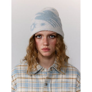 [Monterest] Jacquard Pattern Brushed Knit Beanie