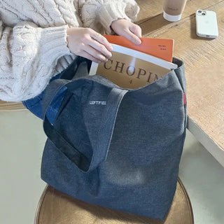 Denim Zipper Eco Bag (2 colors)