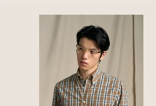[CULTUM] Brushed Cotton Plaid Button-Down Shirt