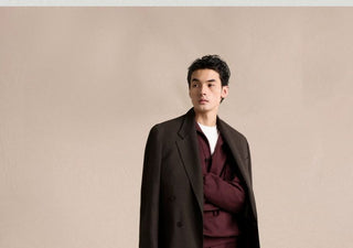 [CULTUM] Wool Blend Double Breasted Relaxed Blazer