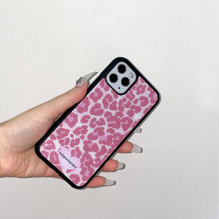 [MADE] Leopard Pink Glass Bumper iPhone Case