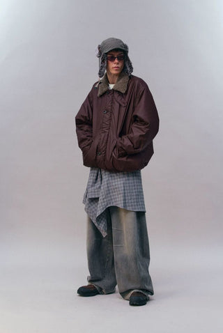 [Monterest] Detachable Fur Collar Deck Jacket