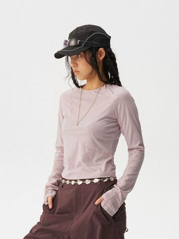 [Monterest] Slim Fit Panel Long Sleeve T-Shirt