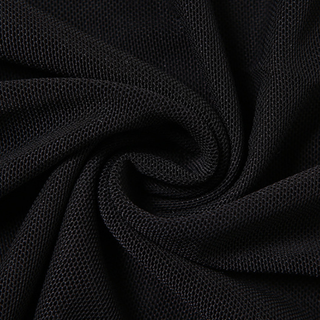 Hollow out mesh crewneck ruffle solid cut out top