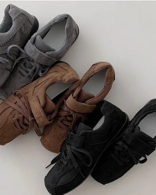 [High Quality] Leather Suede Sneakers