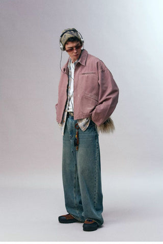 [Monterest] Washed Distressed Work Jacket