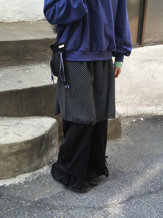 (2 colors) Polka Dot Layered Skirt