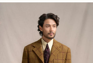 [CULTUM] 1930s Heavyweight Wool Windowpane Blazer