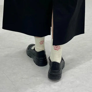 Back lettering socks