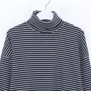 Striped turtleneck sweatshirt
