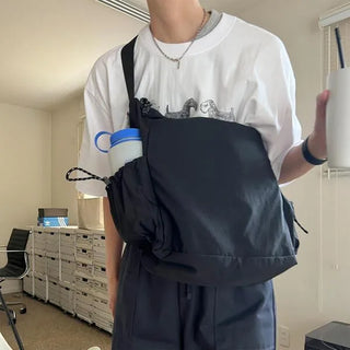 Pocket String Shoulder Bag