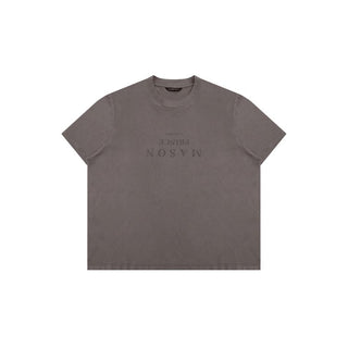 [MASONPRINCE] Mirror Logo Print Slim Fit T-Shirt