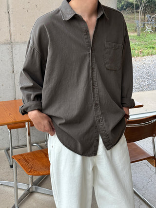 Haze Aging Fade Washed Shirt